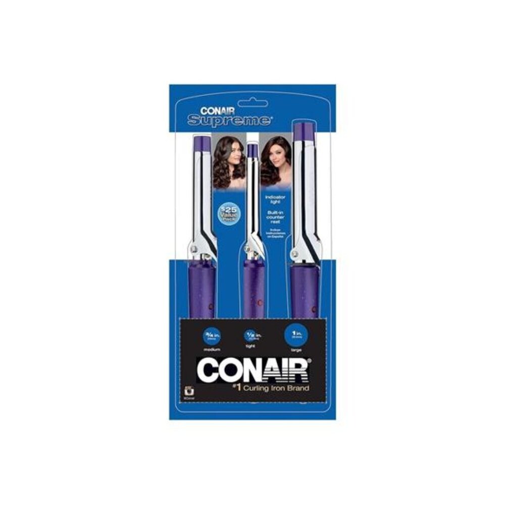 Supreme Curling Iron Combo Pack, 1/2", 3/4", & 1", Set of 3